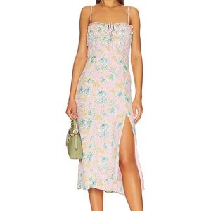 ASTR Verana Dress in Pink & Turquoise Floral